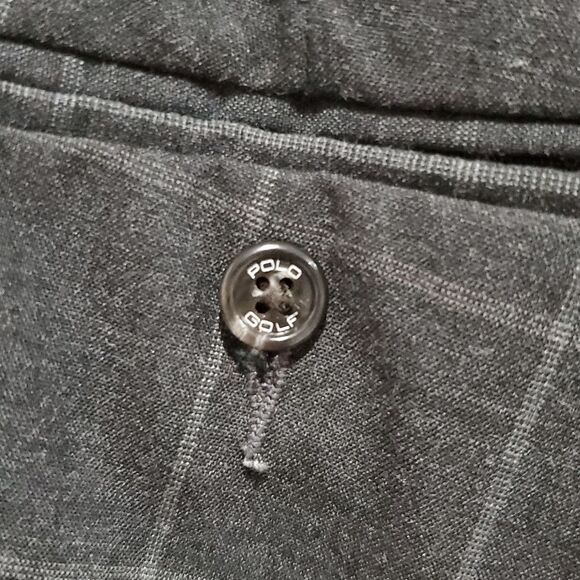 Vintage Polo Golf Buckle Back Pleated Pants with Windowpane Plaid Size 40x30 - Picture 9 of 15